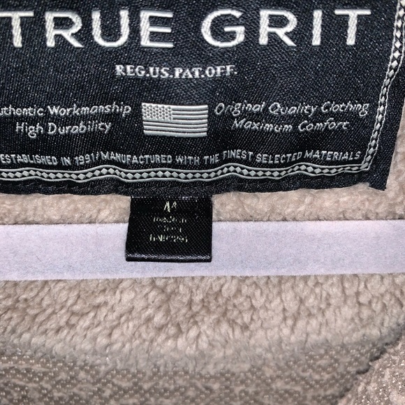 TAN MEDIUM TRUE GRUT HALF ZIP SWEATSHIRT - Picture 3 of 3